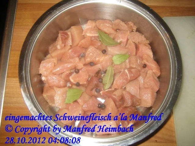 Fleisch – eingemachtes Schweinefleisch a’la Manfred - Rezept - Bild Nr. 5
