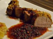 Schweinefilet unter der Aprikosenkernkruste - Rezept