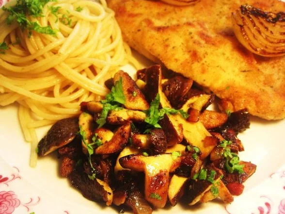 Rotfuß-Röhrlinge gebraten ... - Rezept