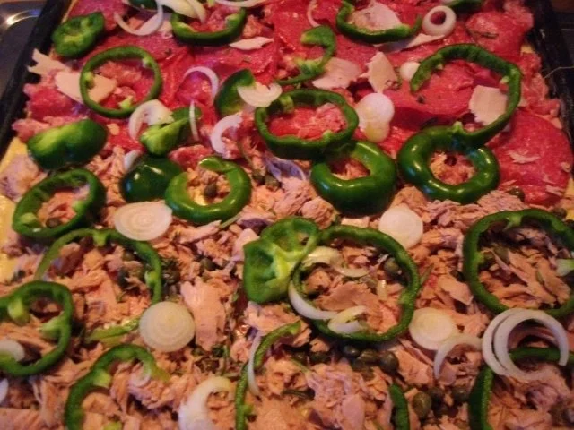 Blechpizza ..........mit Pizzateig  ohne Hefe - Rezept - Bild Nr. 5