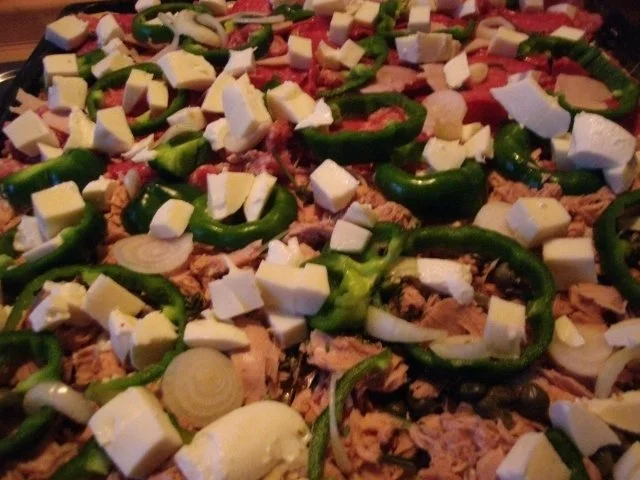 Blechpizza ..........mit Pizzateig  ohne Hefe - Rezept - Bild Nr. 6