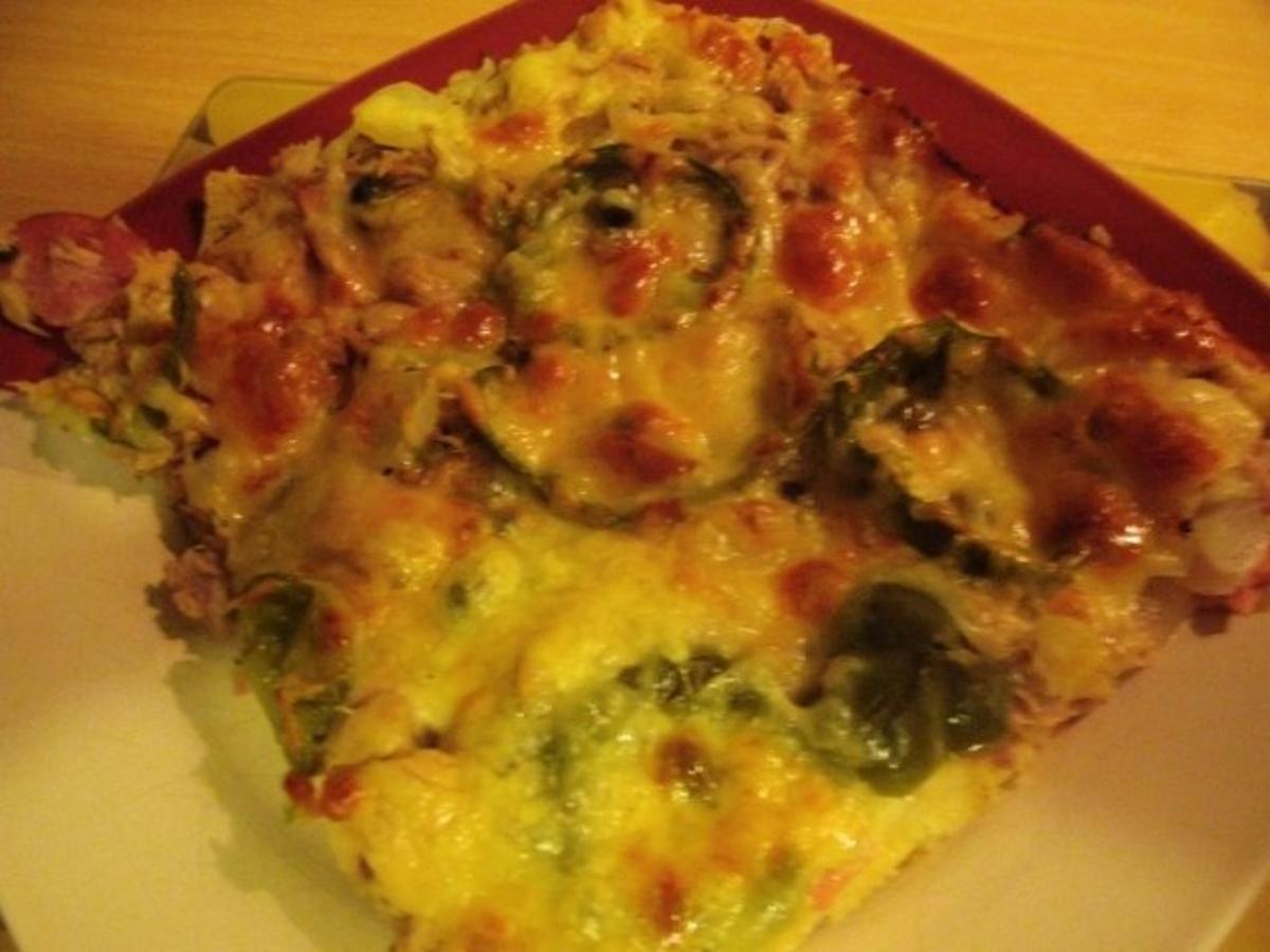 Blechpizza ..........mit Pizzateig  ohne Hefe - Rezept - Bild Nr. 9