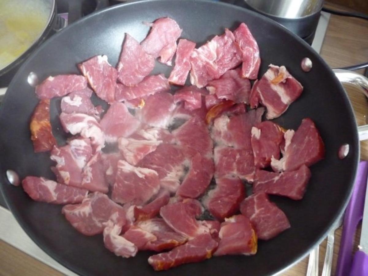 Schwein : Kassler - Zwiebelfleisch aus dem Wok - Rezept - Bild Nr. 2