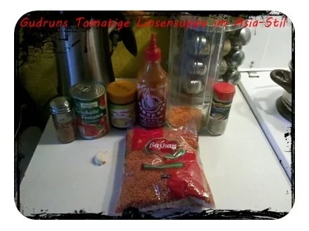 Rezept: Suppe: Tomatige Linsensuppe im Asiastil Bild Nr. 2 Suppe: Tomatige Linsensuppe im Asiastil - Rezept - Bild Nr. 2