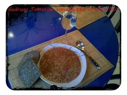 Rezept: Suppe: Tomatige Linsensuppe im Asiastil Bild Nr. 10 Suppe: Tomatige Linsensuppe im Asiastil - Rezept - Bild Nr. 10