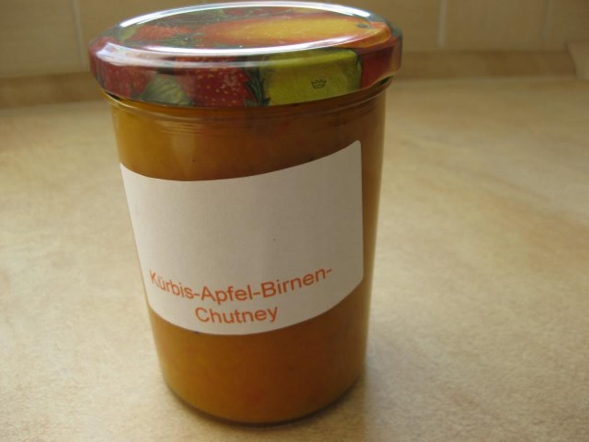 Kürbis-Apfel-Birnen-Chutney - Rezept