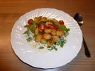 Rezept: Paprika-Gnocchi mit Rucola-Sahne-Sauce Paprika-Gnocchi mit Rucola-Sahne-Sauce - Rezept