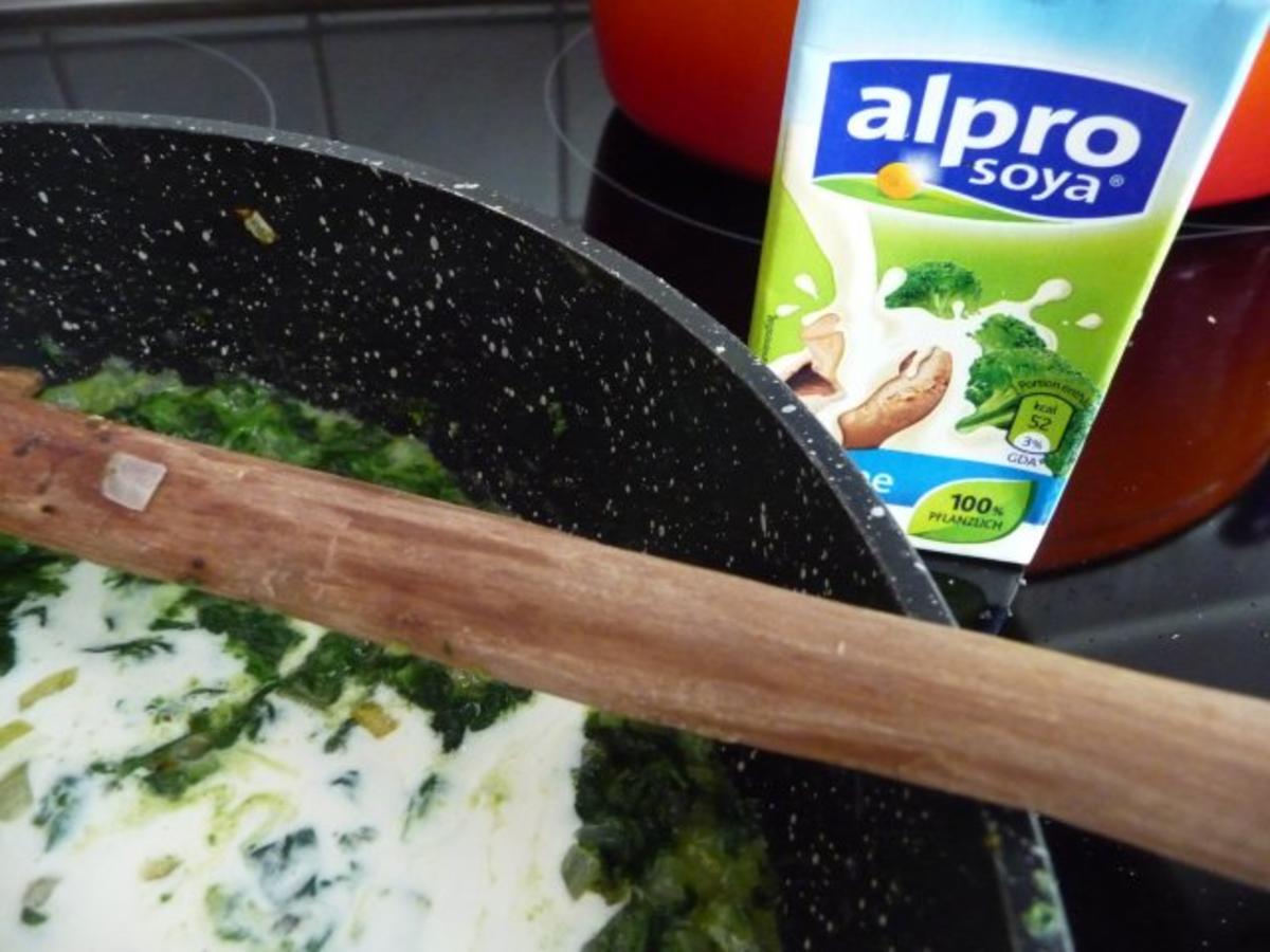 Pasta : Spinat mit Dinkel-Bandnudeln und Chili-Rührei - Rezept - Bild Nr. 3