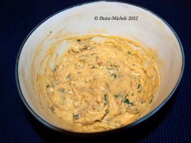 Kürbisspalten aus dem Ofen mit Kaymak-(Rahm)dip             (Zucca al forno) - Rezept - Bild Nr. 2