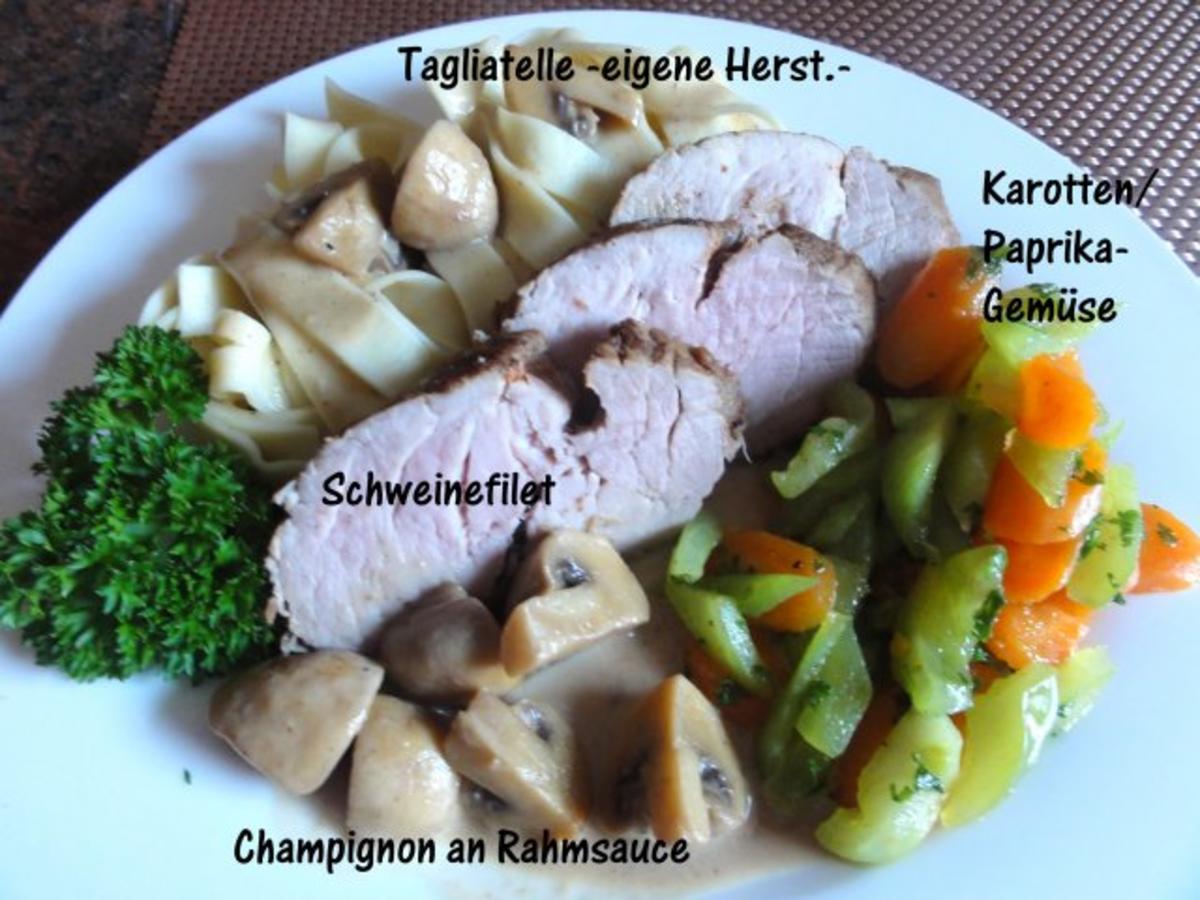 Fleisch:     SCHWEINEFILET in Champignon-Sahne-Sauce - Rezept - Bild Nr. 13