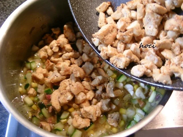 Hühnerfilet gebettet in Gemüse unter Lasagneblättern - Rezept - Bild Nr. 9