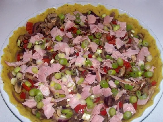 Gemüse-Kräuter-Quiche mit Champignons und Pecorino - Rezept - Bild Nr. 9