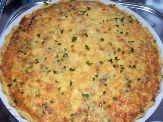 Gemüse-Kräuter-Quiche mit Champignons und Pecorino - Rezept - Bild Nr. 12