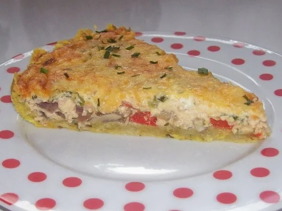 Gemüse-Kräuter-Quiche mit Champignons und Pecorino - Rezept - Bild Nr. 13