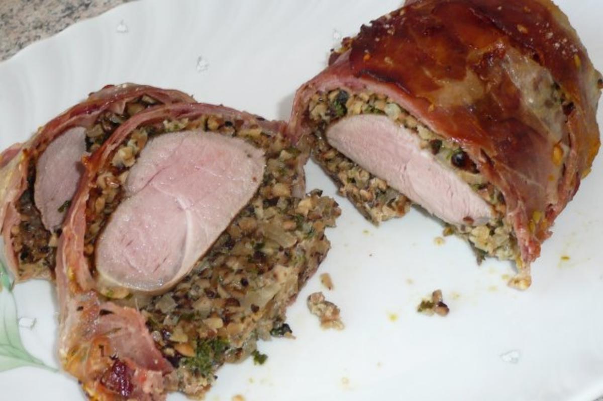 Fleisch: Schweinefilet im Nuss-Schinkenmantel - Rezept - Bild Nr. 8