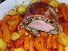 Fleisch: Schweinefilet im Nuss-Schinkenmantel - Rezept