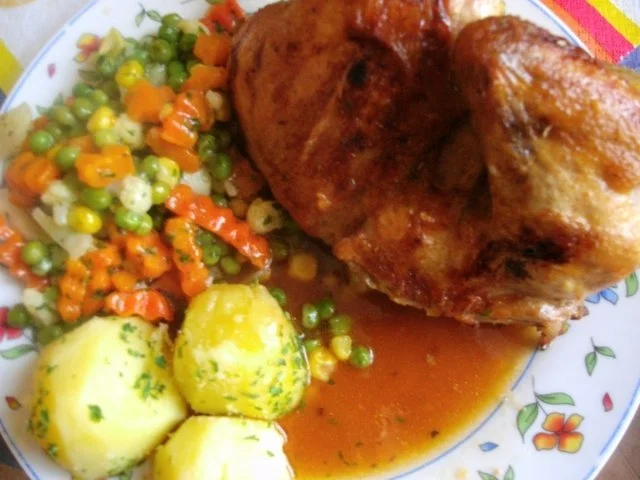 Knusperhahn mit Orangenkruste - Rezept - Bild Nr. 2