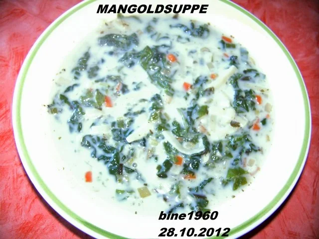 Rezept: MANGOLDSUPPE MANGOLDSUPPE - Rezept