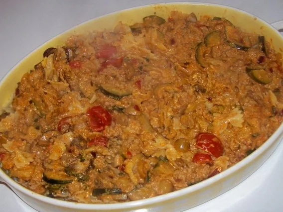 Mediterraner Farfalle-Auflauf mit Grillgemüse und Feta - Rezept - Bild Nr. 11