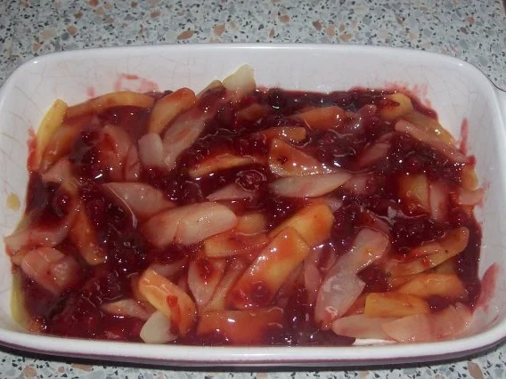 Dessert: Lebkuchen-Crumble mit Apfel, Birne und Preiselbeeren - Rezept - Bild Nr. 6