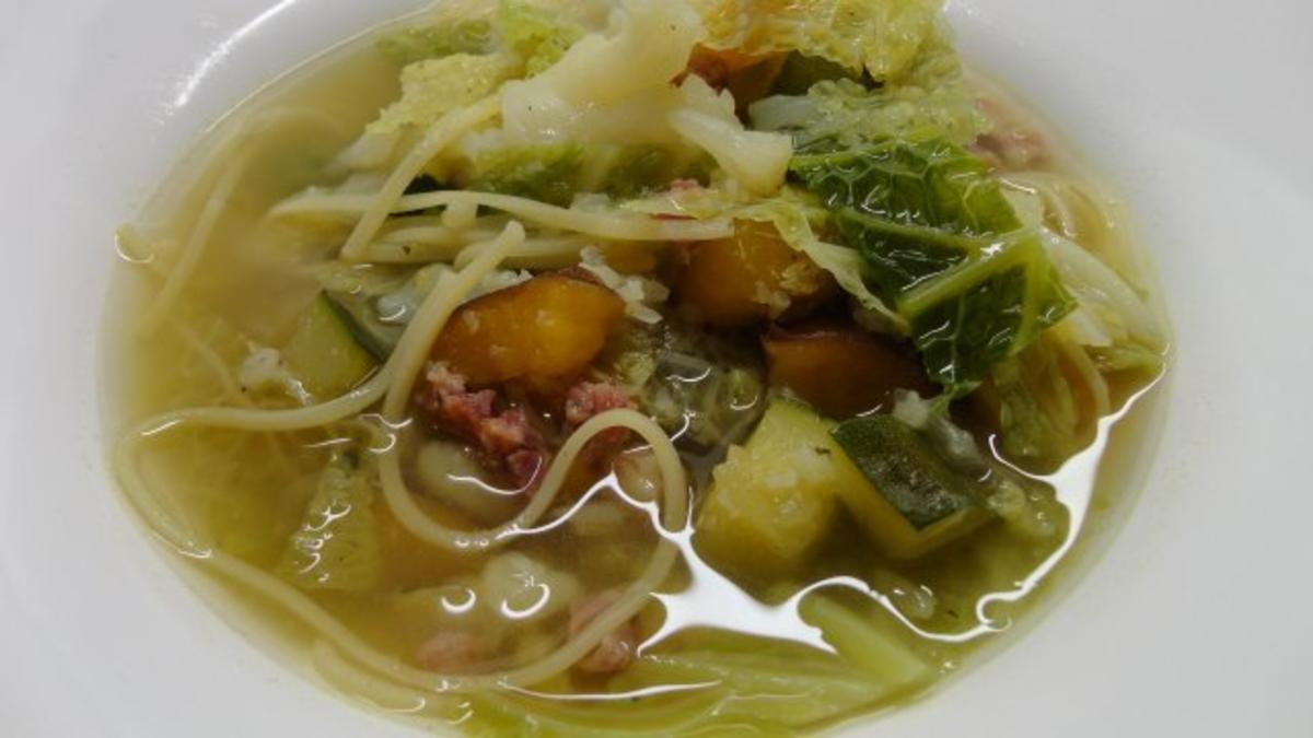 Bilder für Gemüsesuppe mit Chinesen-Nudeln - Rezept