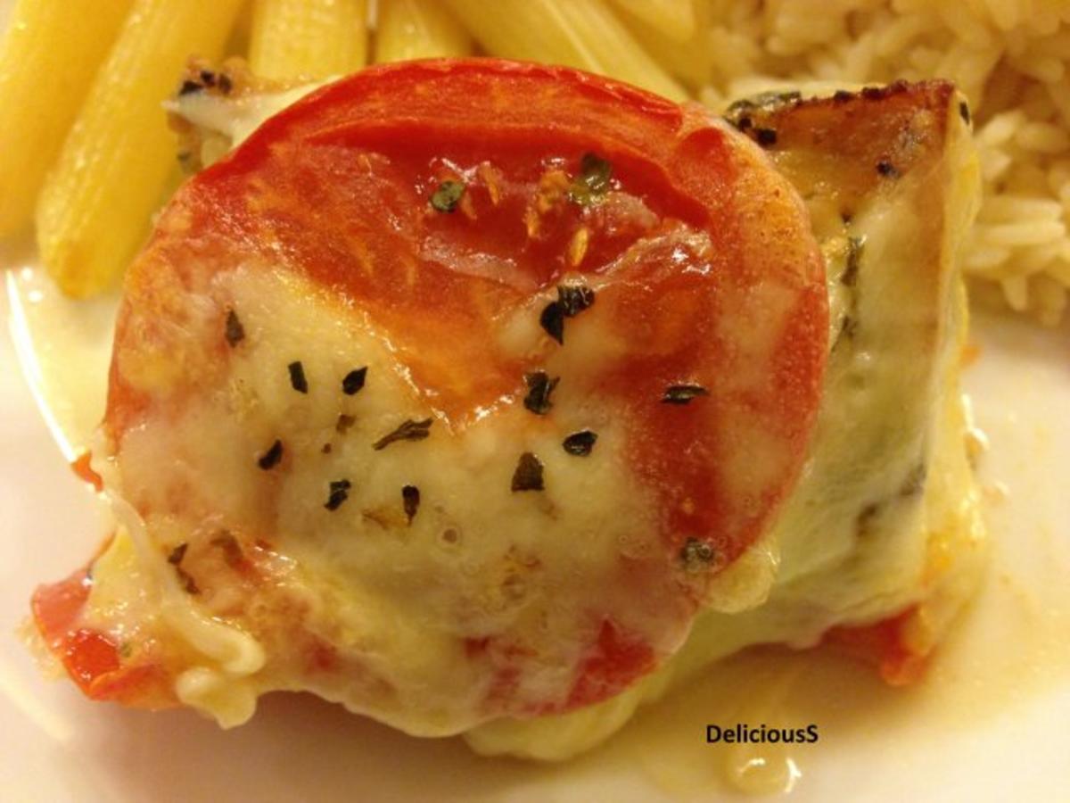 Putenfilet überbacken mit Tomate Mozzarella - Rezept