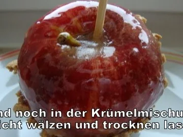 Karamellisierte Äpfel mit Amarettini-Mandelkruste - Rezept