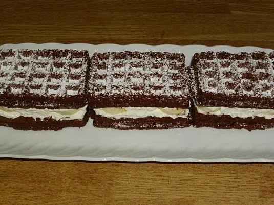 Rezept: gefüllte Kakao Waffeln gefüllte Kakao Waffeln - Rezept