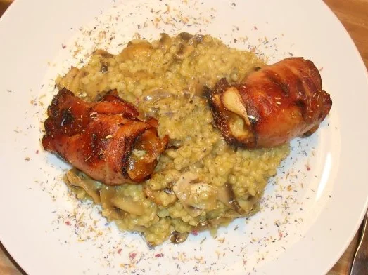 Forellenroulade auf Graupenrisotto - Rezept - Bild Nr. 2