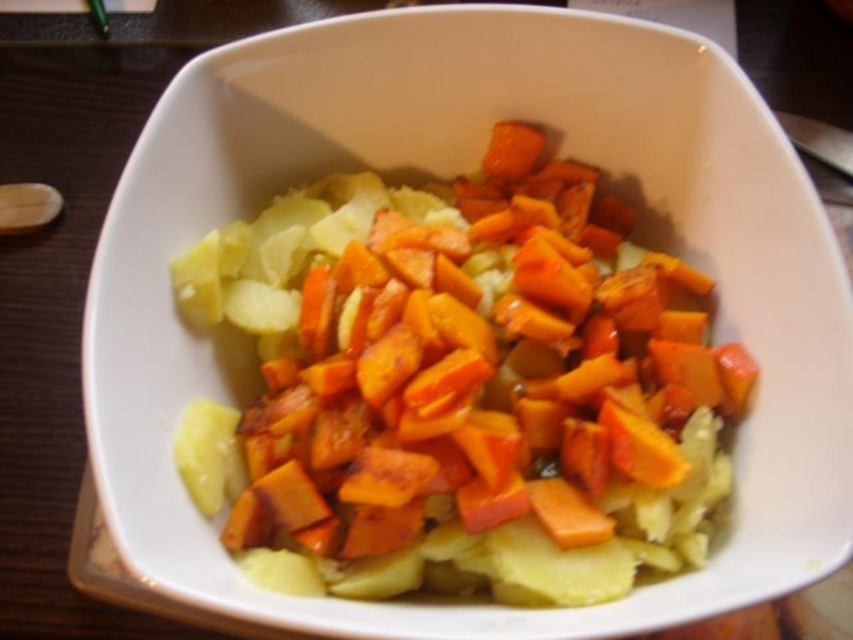 Kürbis - Kartoffelsalat mit Putensteak - Rezept - Bild Nr. 3
