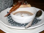 Maronensüppchen mit Waldpilz-Crostini und Baconchips - Rezept