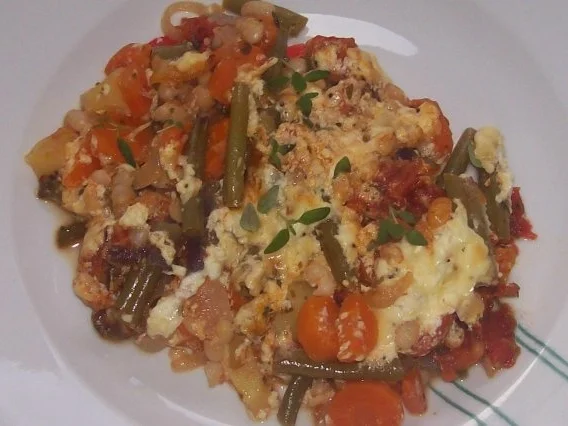 Buntes Schmorgemüse mit Schmandguss und dreierlei Käse - Rezept - Bild Nr. 12