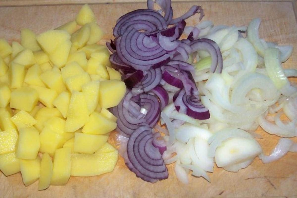 Buntes Schmorgemüse mit Schmandguss und dreierlei Käse - Rezept - Bild Nr. 3