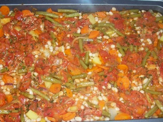 Buntes Schmorgemüse mit Schmandguss und dreierlei Käse - Rezept - Bild Nr. 8