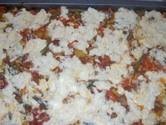 Buntes Schmorgemüse mit Schmandguss und dreierlei Käse - Rezept - Bild Nr. 10