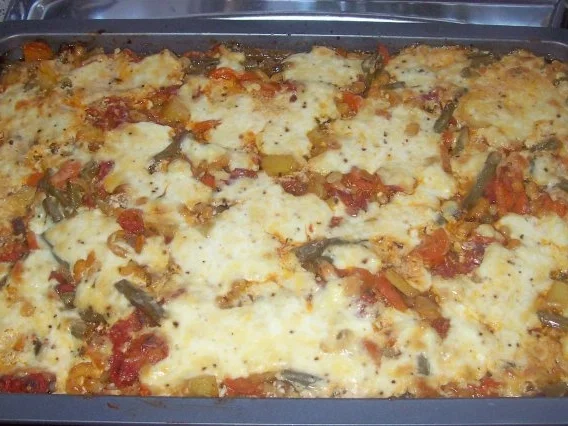 Buntes Schmorgemüse mit Schmandguss und dreierlei Käse - Rezept - Bild Nr. 11