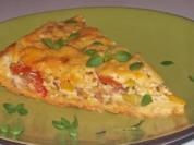 Würziger Gemüsekuchen mit Serranoschinken und Paprika - Rezept