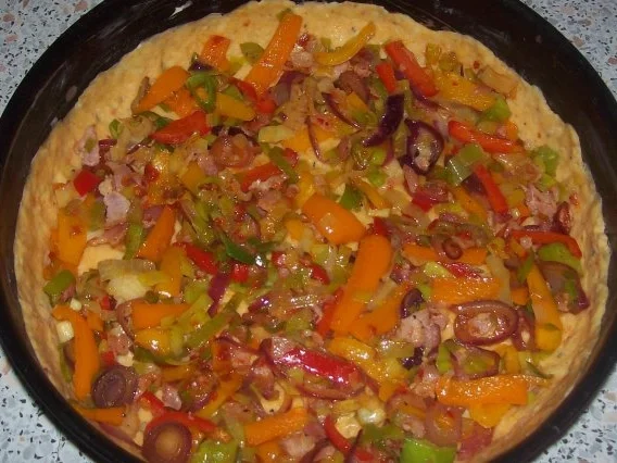 Würziger Gemüsekuchen mit Serranoschinken und Paprika - Rezept - Bild Nr. 9