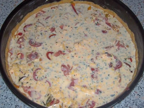 Würziger Gemüsekuchen mit Serranoschinken und Paprika - Rezept - Bild Nr. 10