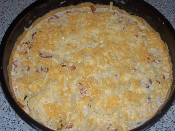 Würziger Gemüsekuchen mit Serranoschinken und Paprika - Rezept - Bild Nr. 11