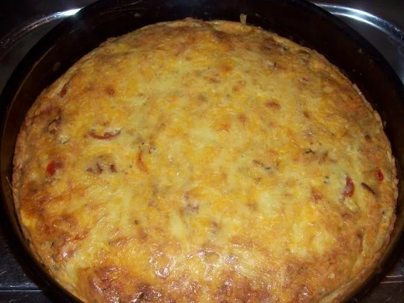 Würziger Gemüsekuchen mit Serranoschinken und Paprika - Rezept - Bild Nr. 12