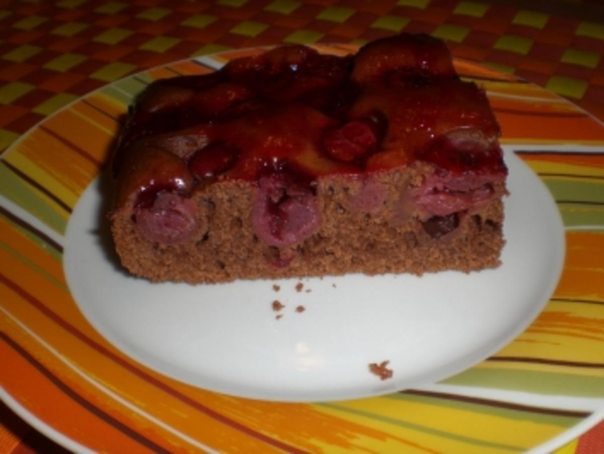 Schneller Blechkuchen Schoko-Kirsch - Rezept