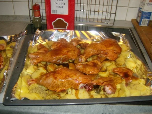 Hähnchen auf Gemüsebeet - Rezept - Bild Nr. 5