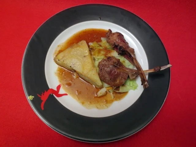 Lammcarrée mit Kartoffeltarte - Rezept