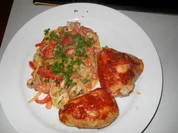 Hähnchenoberschenkel mit heißem Wok-Gemüse - Rezept