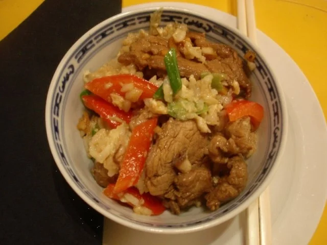 Rezept: Schweinefilet mit Bratreis Schweinefilet mit Bratreis - Rezept