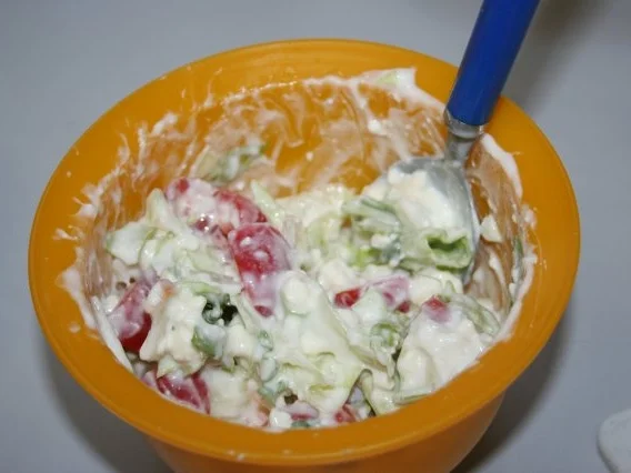 Beilagen- oder Abendbrotsalat mit Joghurt - Rezept - Bild Nr. 4