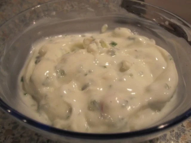 Goldene Kürbistaler mit Joghurt-Dip - Rezept - Bild Nr. 3