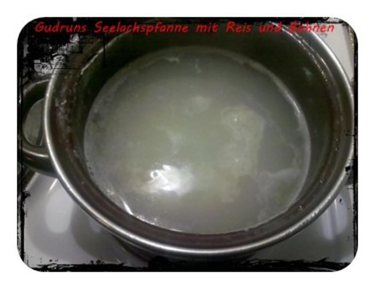 Fisch: Seelachspfanne mit Reis und Bohnen - Rezept - Bild Nr. 4