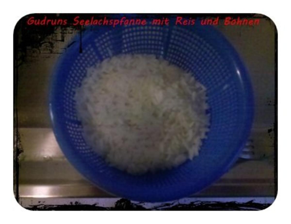 Fisch: Seelachspfanne mit Reis und Bohnen - Rezept - Bild Nr. 5